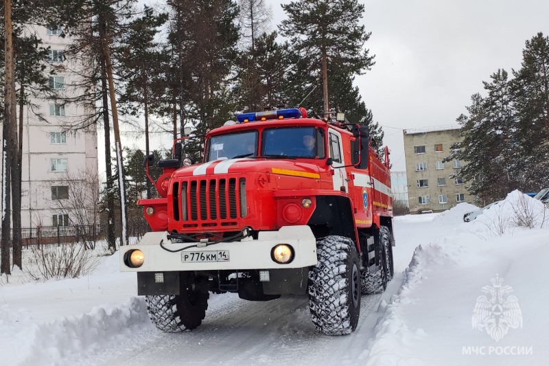 Возгорание мусора в Якутске