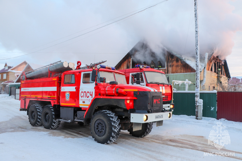 Возгорание частного дома в городе Покровск